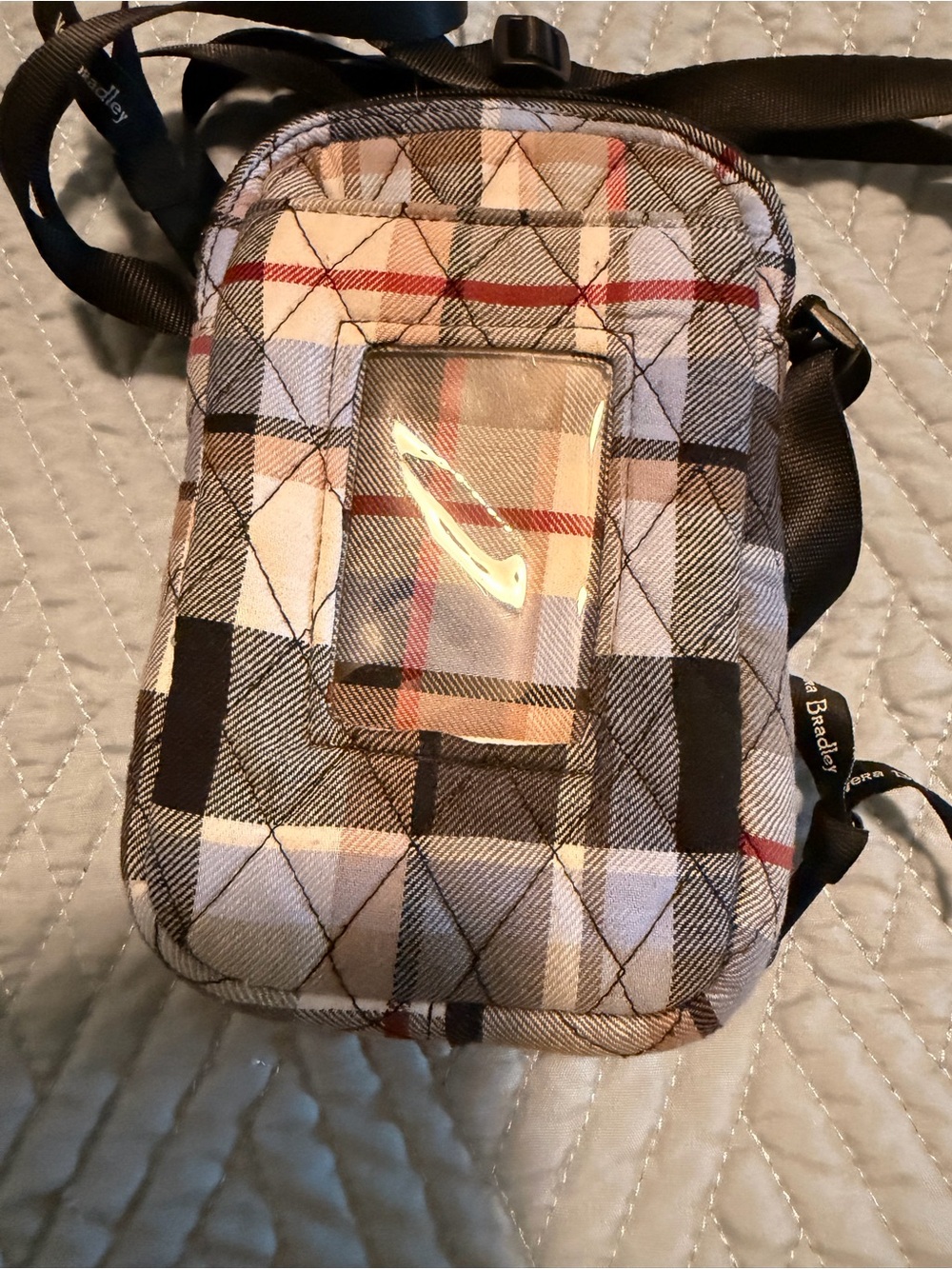 Vera Bradley Cross body phone carrier plaid EUC